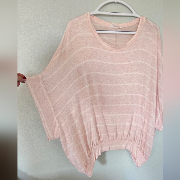 Slouchy pink Stripe Talulah top Medium - Picture 2 of 5